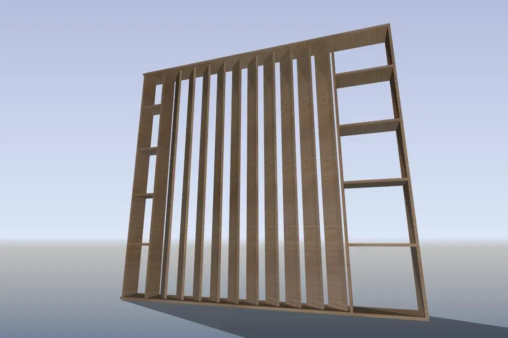 3D-модель входной двери для кафе