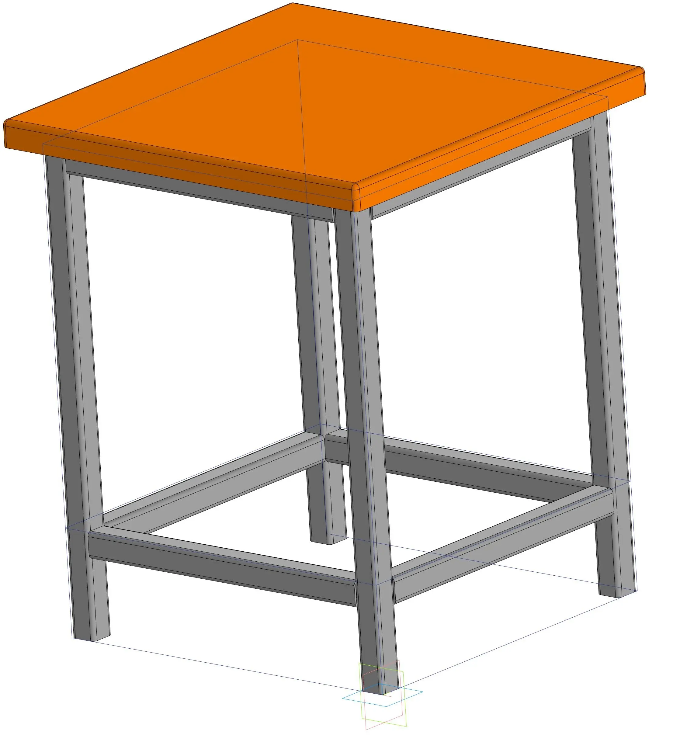 3D-модель деревянного стола для реставрации