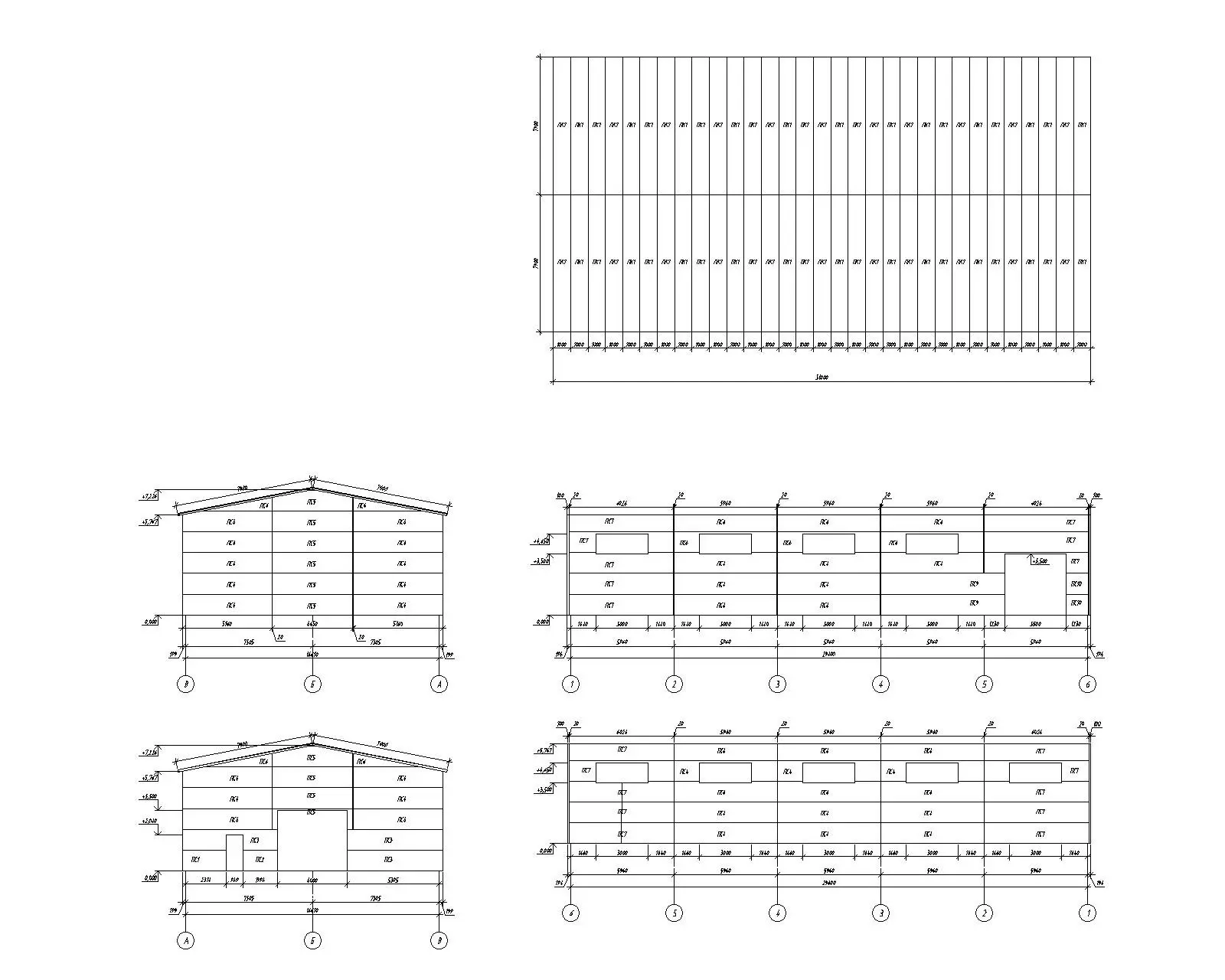 Раскладка стеновых сэндвич-панелей для здания в Санкт-Петербурге